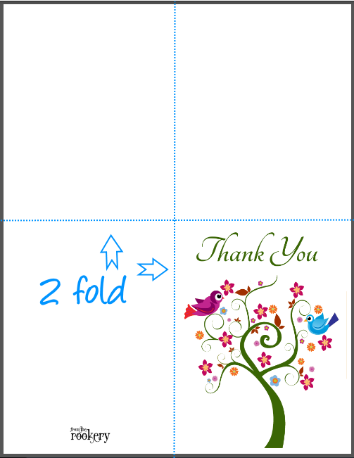 thank you card template for kids