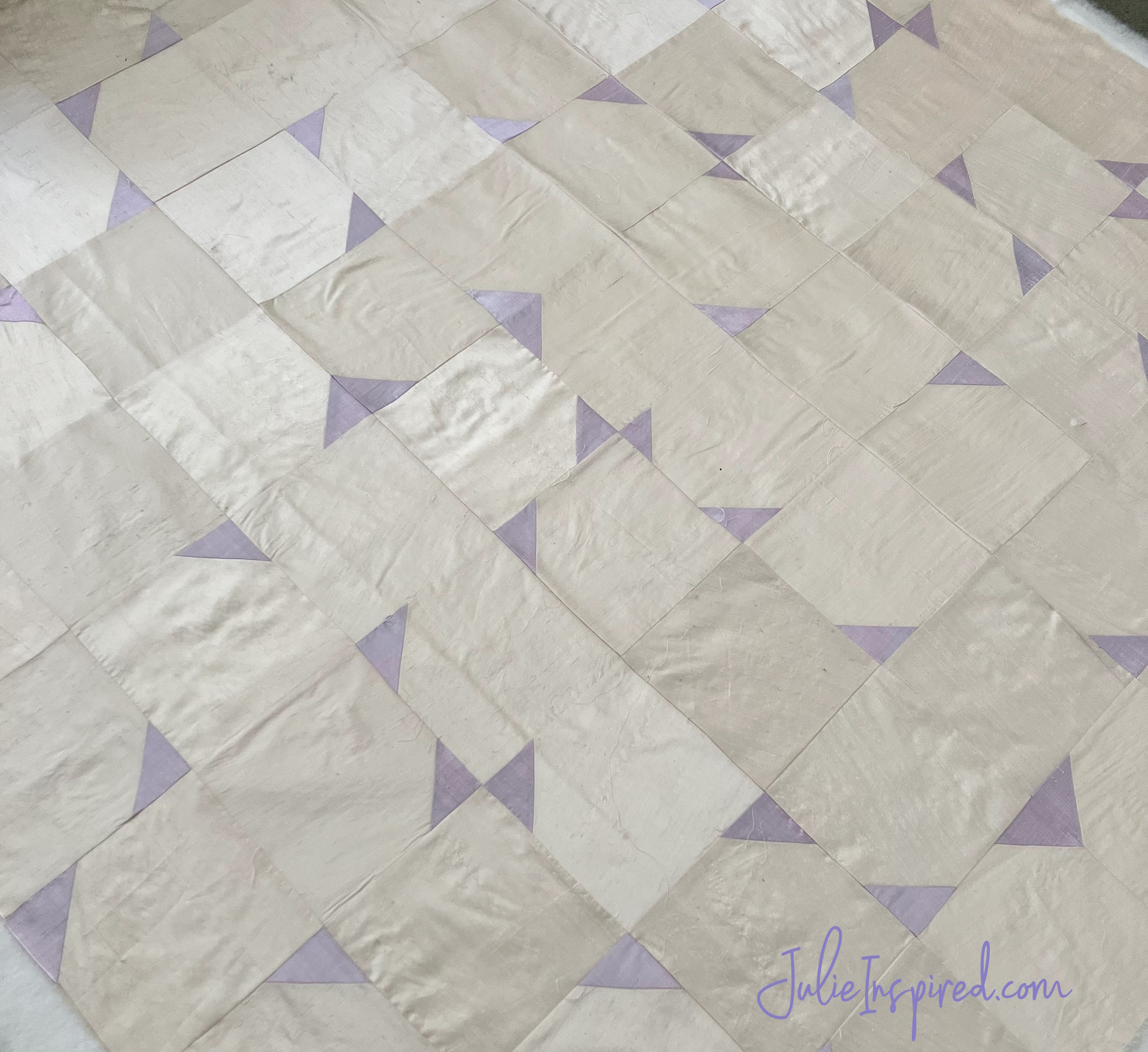 photo of wedding dress quilt