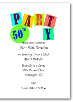 Personalized 50th Birthday Invitation