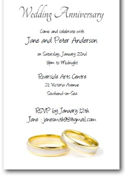 Personalized Wedding Anniversary Invite