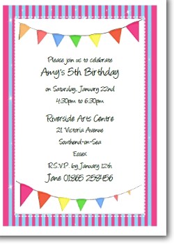 Customizable birthday invitation - pink