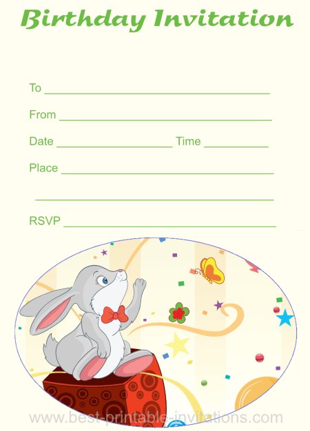 free birthday invitation card template download