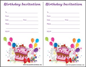 invitation cards printable
