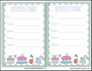 Free printable kid birthday invitation